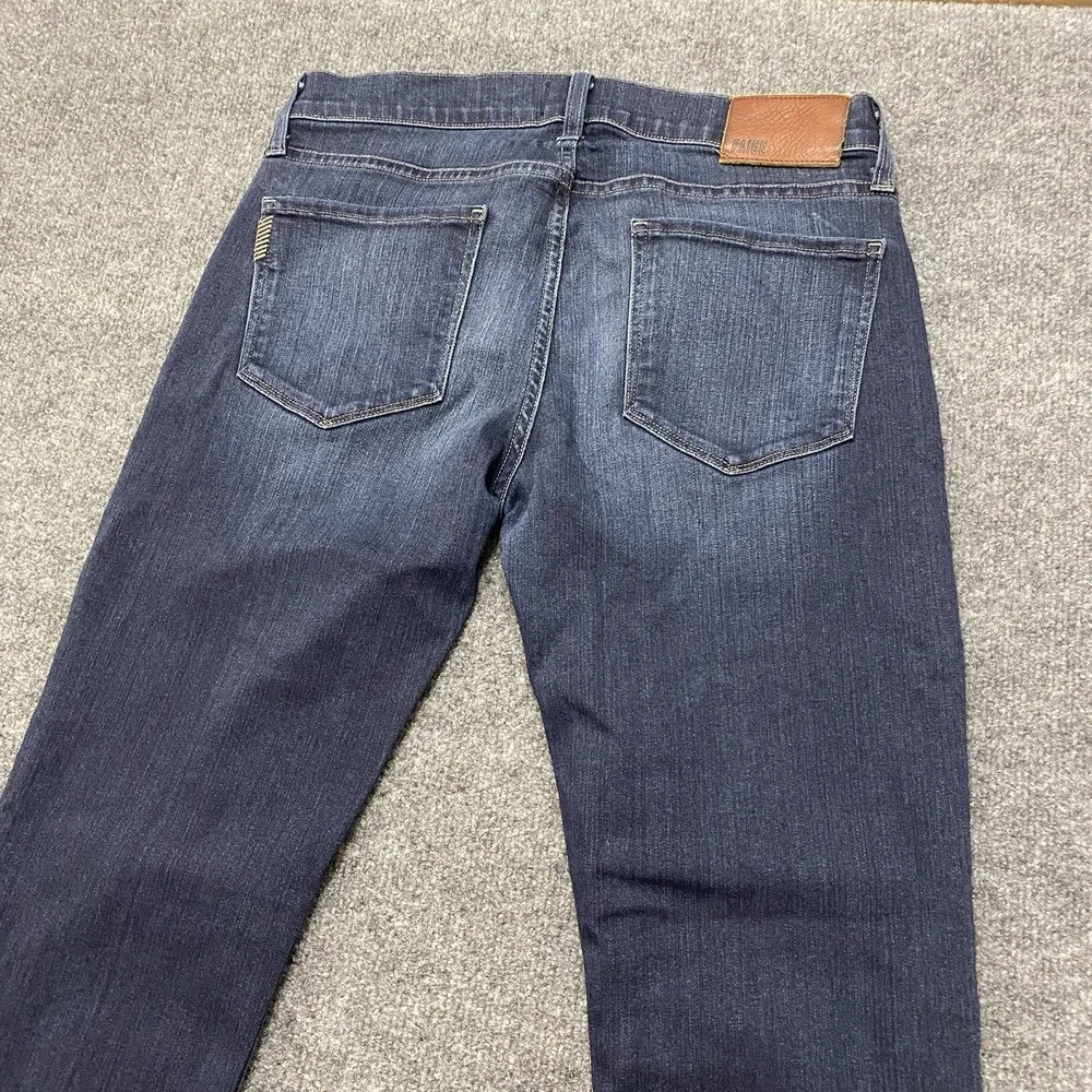 Paige Federal Russ Jeans Mens 29x34 Faded Whiskered Stretch Denim Made in USA